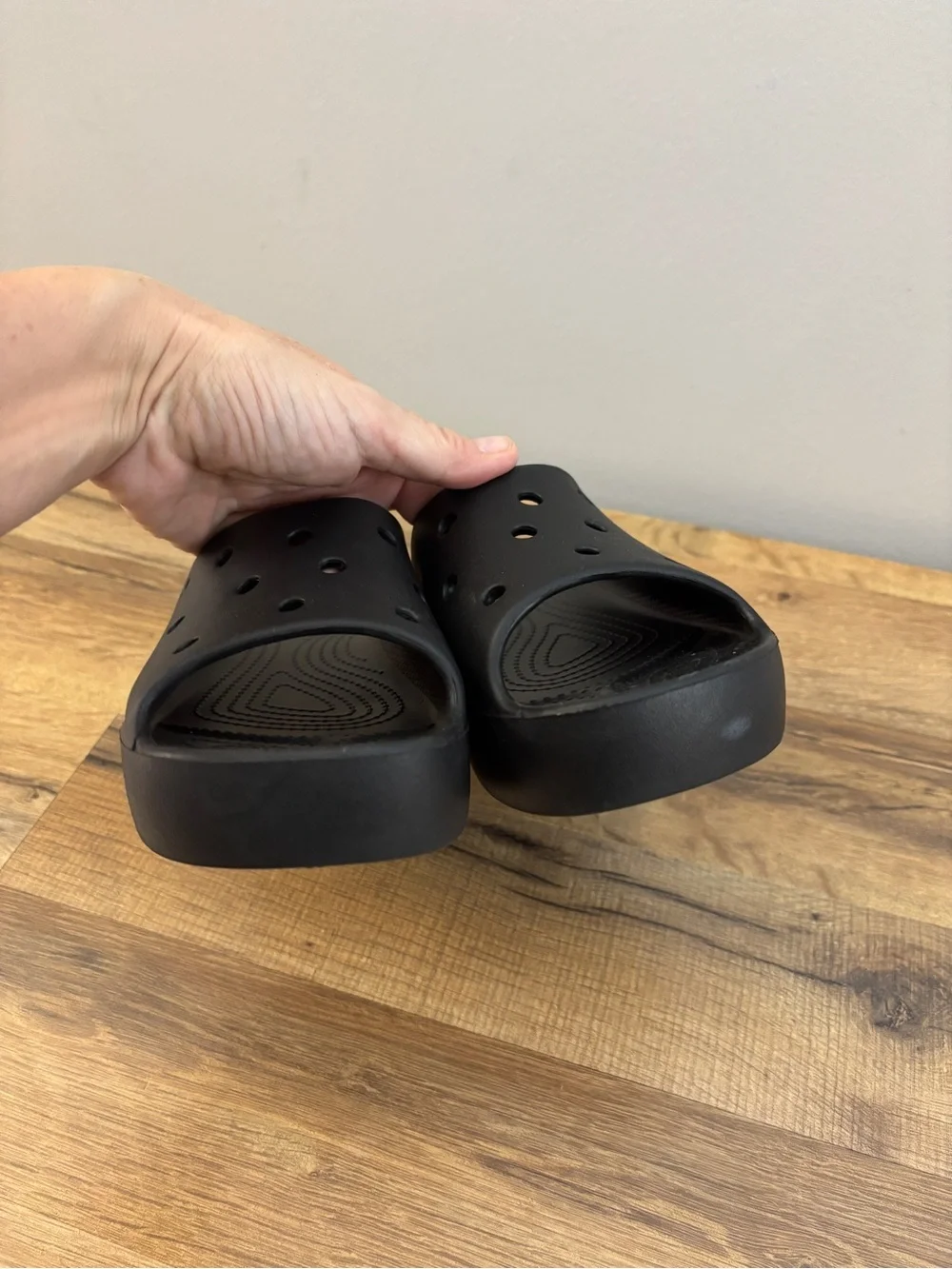 Crocs Classic Platform Slide Sandals Black Women's